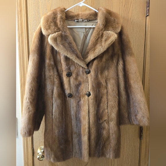 Vintage 100% Mink Heavy Weight Coat sz estimate Medium - Picture 3 of 10